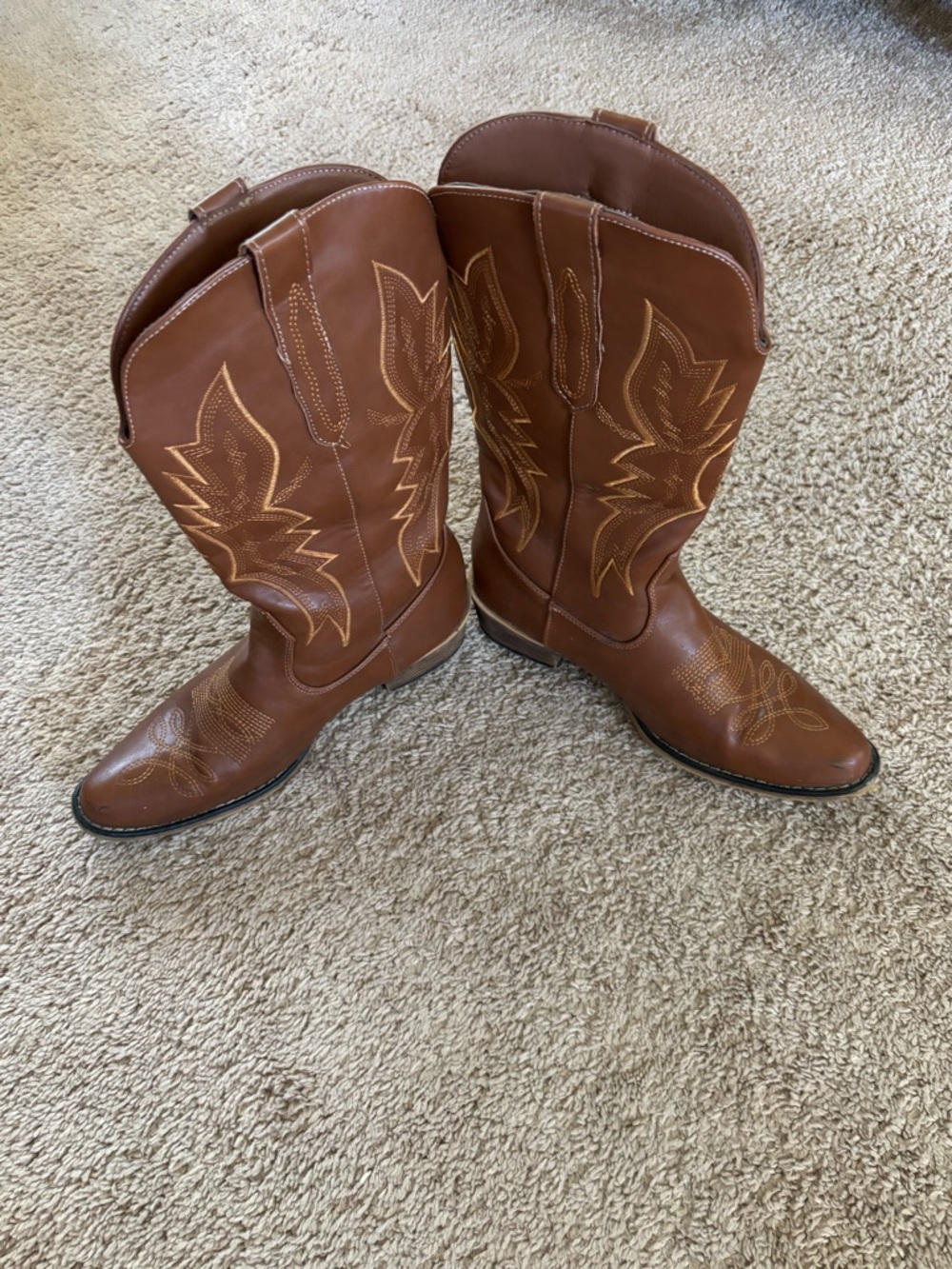 Brown Leather Cowboy Boots